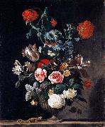 Abraham jansz.begeyn Flowers in a Stone Vase oil on canvas